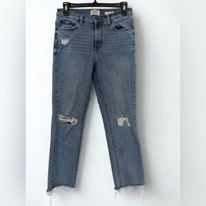 Kensie Women’s 4 Slim Blue‎ Denim Stretch Ripped Distressed Comfy Everyday Jeans